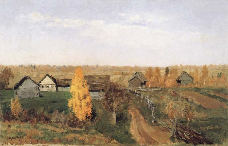 Levitan, Isaak Golden Autumn-village and small town oil painting image